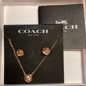Coach earring and necklace set